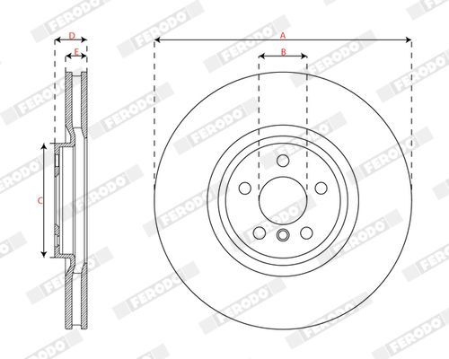 Stabdžių diskas FERODO DDF3025RC-1