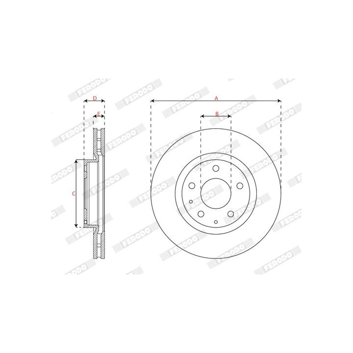 Stabdžių diskas FERODO DDF3035C
