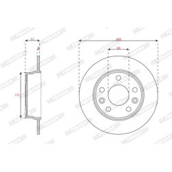 Stabdžių diskas FERODO DDF3045C