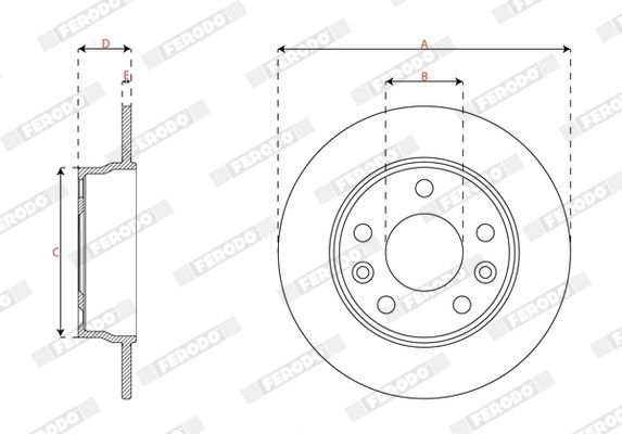 Stabdžių diskas FERODO DDF3045C