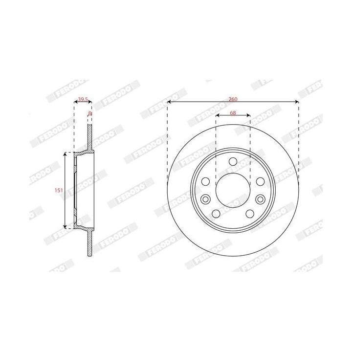 Stabdžių diskas FERODO DDF3046C