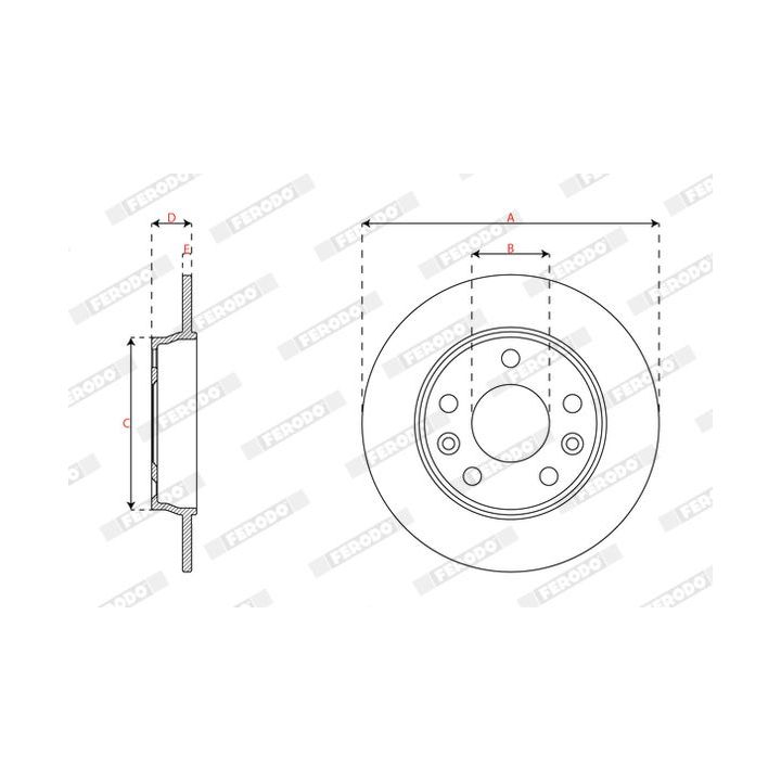 Stabdžių diskas FERODO DDF3046C