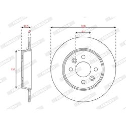Stabdžių diskas FERODO DDF3047C