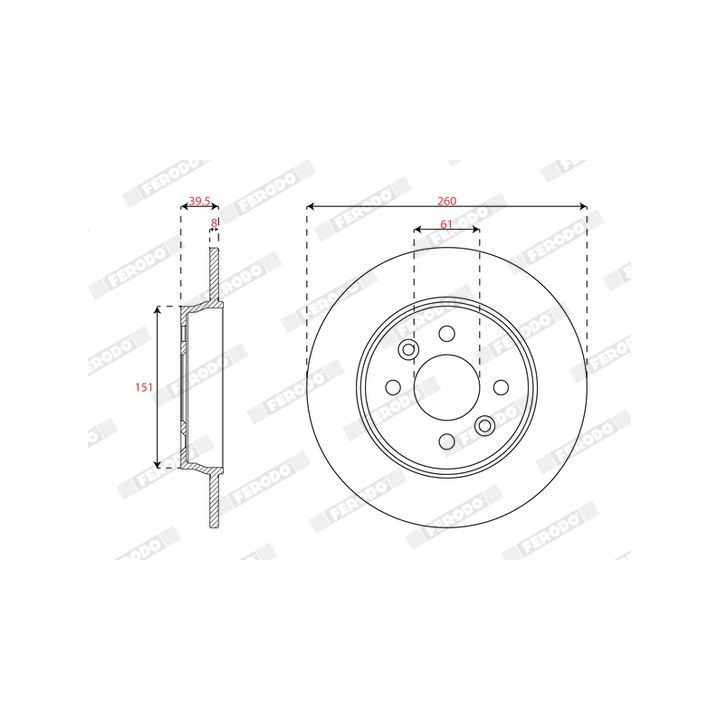 Stabdžių diskas FERODO DDF3047C