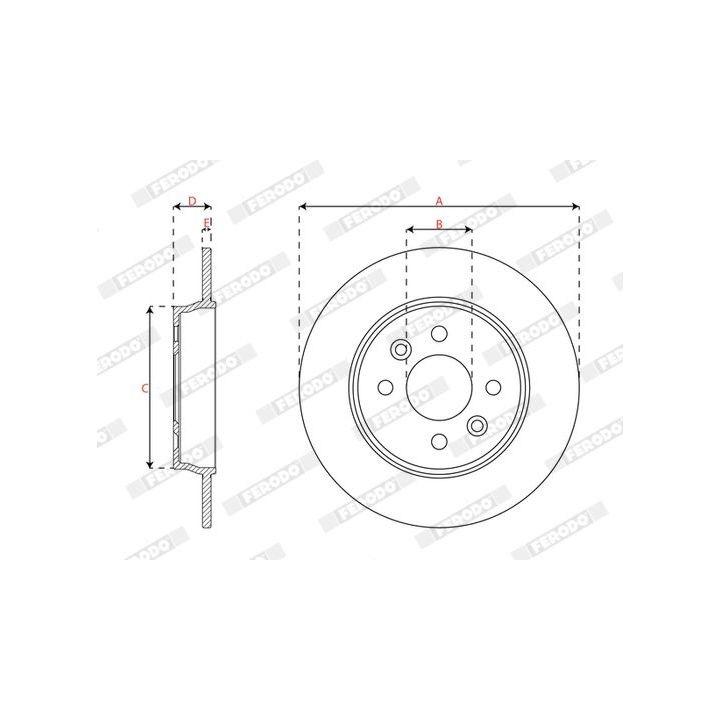 Stabdžių diskas FERODO DDF3047C