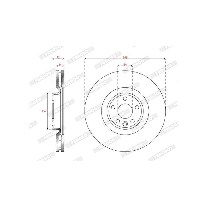 Stabdžių diskas FERODO DDF3051C-1
