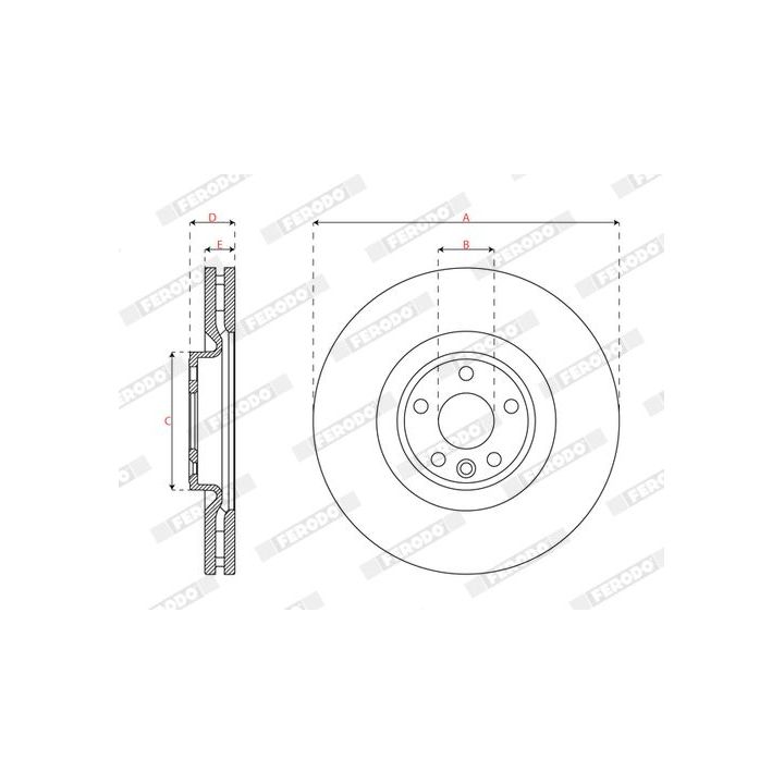 Stabdžių diskas FERODO DDF3051C-1