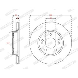 Stabdžių diskas FERODO DDF3056C