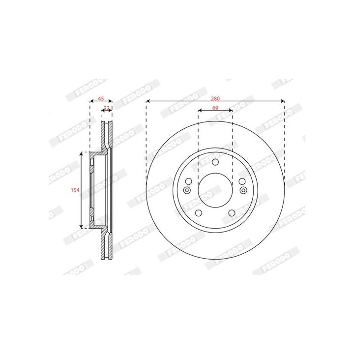 Stabdžių diskas FERODO DDF3056C