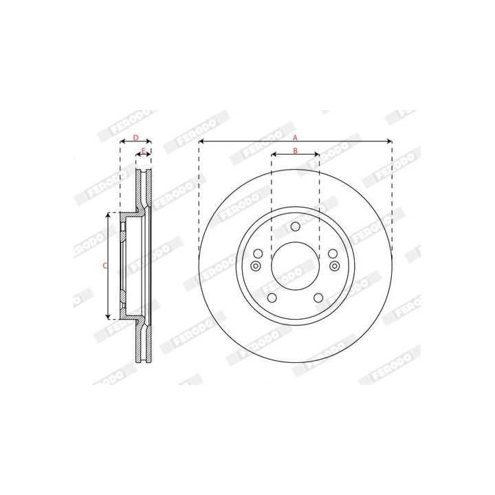 Stabdžių diskas FERODO DDF3056C