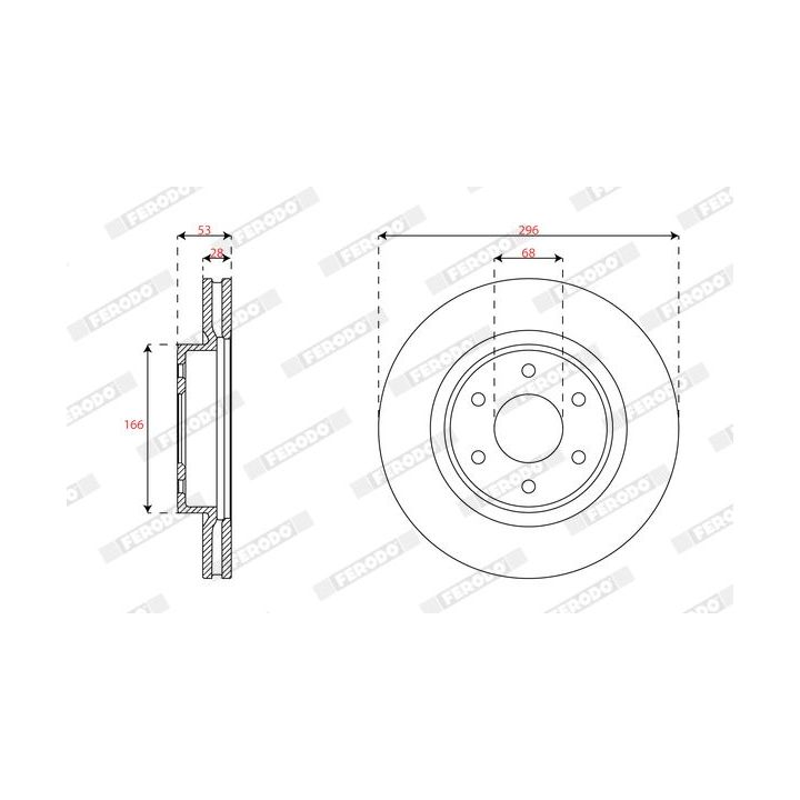 Stabdžių diskas FERODO DDF3061C