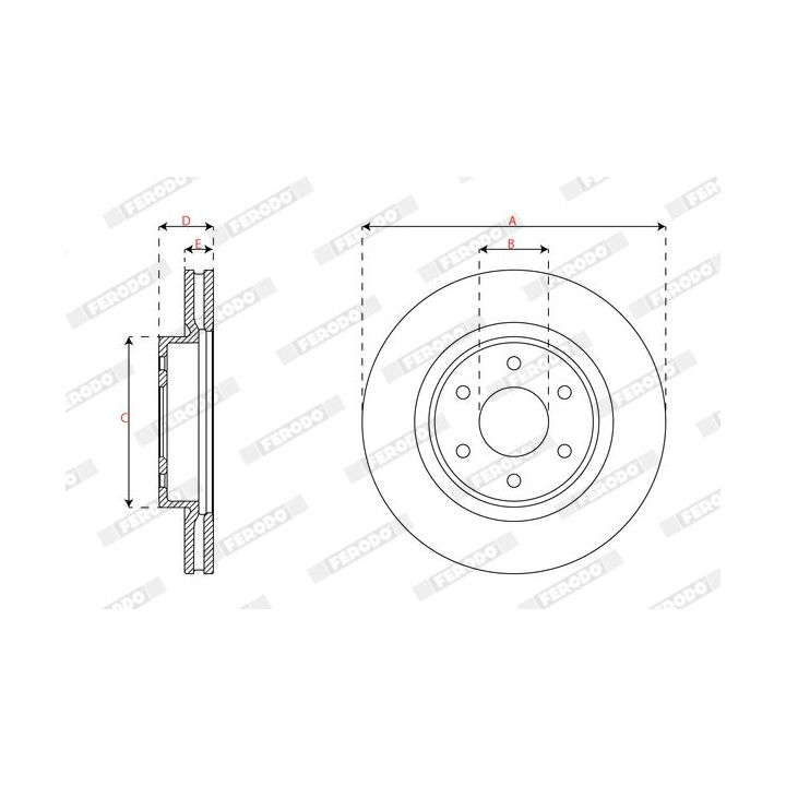 Stabdžių diskas FERODO DDF3061C
