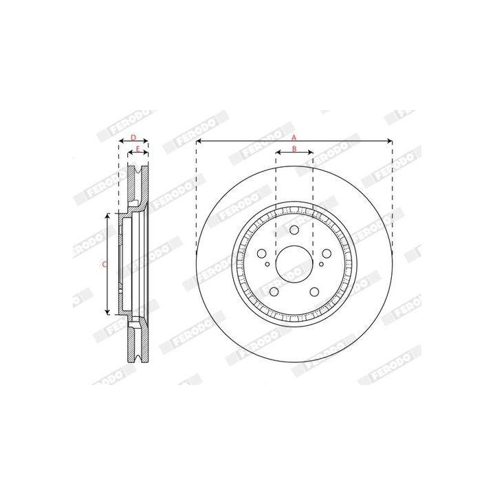 Stabdžių diskas FERODO DDF3063C