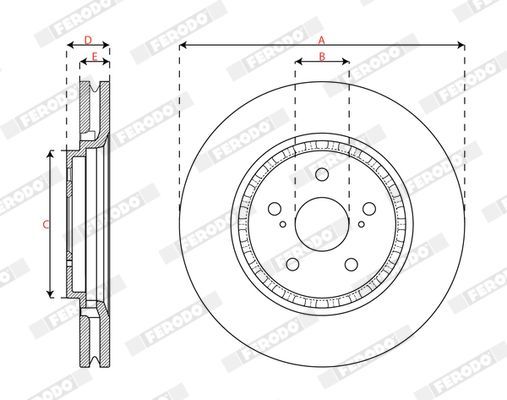 Stabdžių diskas FERODO DDF3063C