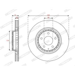 Stabdžių diskas FERODO DDF3070C