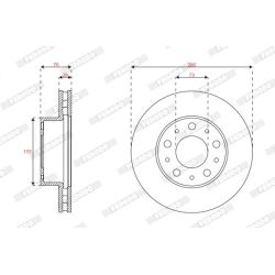 Stabdžių diskas FERODO DDF3072C