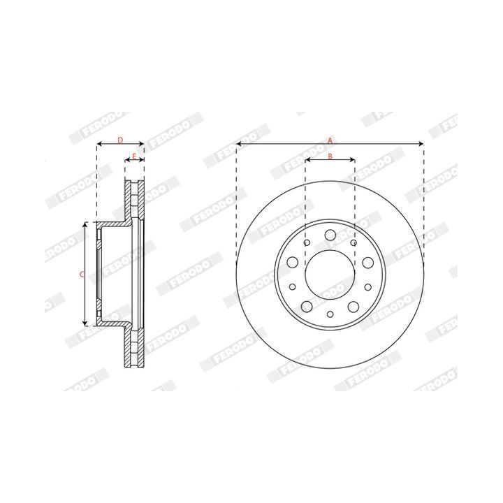 Stabdžių diskas FERODO DDF3072C