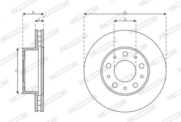 Stabdžių diskas FERODO DDF3072C
