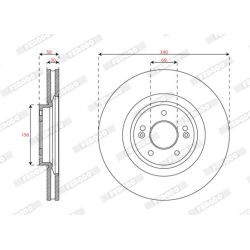 Stabdžių diskas FERODO DDF3074C