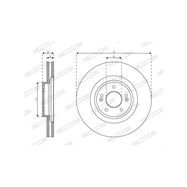 Stabdžių diskas FERODO DDF3074C