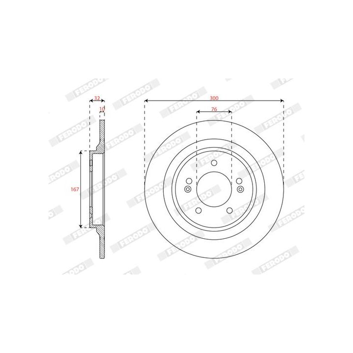 Stabdžių diskas FERODO DDF3099C