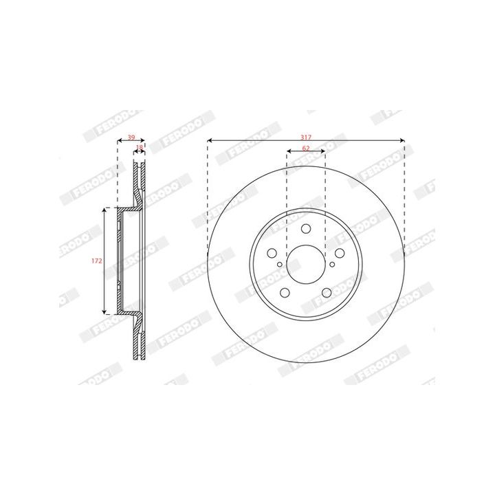 Stabdžių diskas FERODO DDF3100C