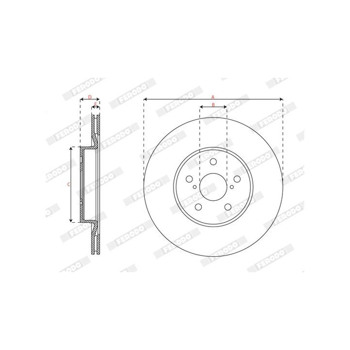 Stabdžių diskas FERODO DDF3100C