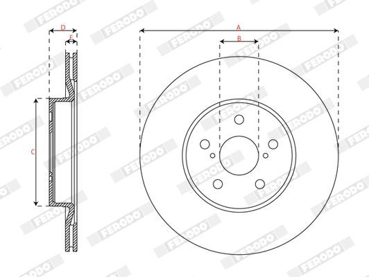 Stabdžių diskas FERODO DDF3100C