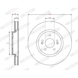 Stabdžių diskas FERODO DDF3102C-1