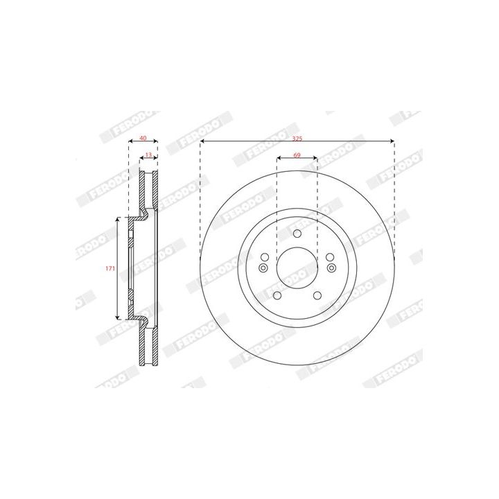 Stabdžių diskas FERODO DDF3102C-1