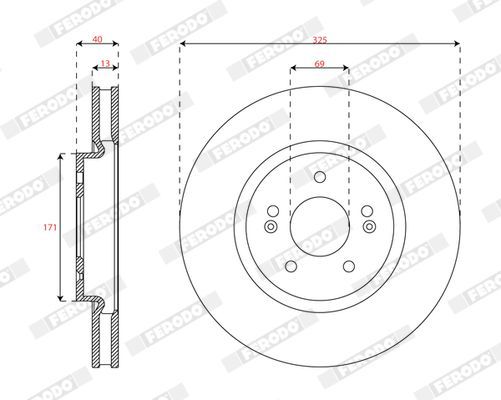 Stabdžių diskas FERODO DDF3102C-1