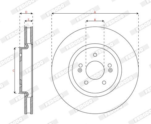 Stabdžių diskas FERODO DDF3102C-1