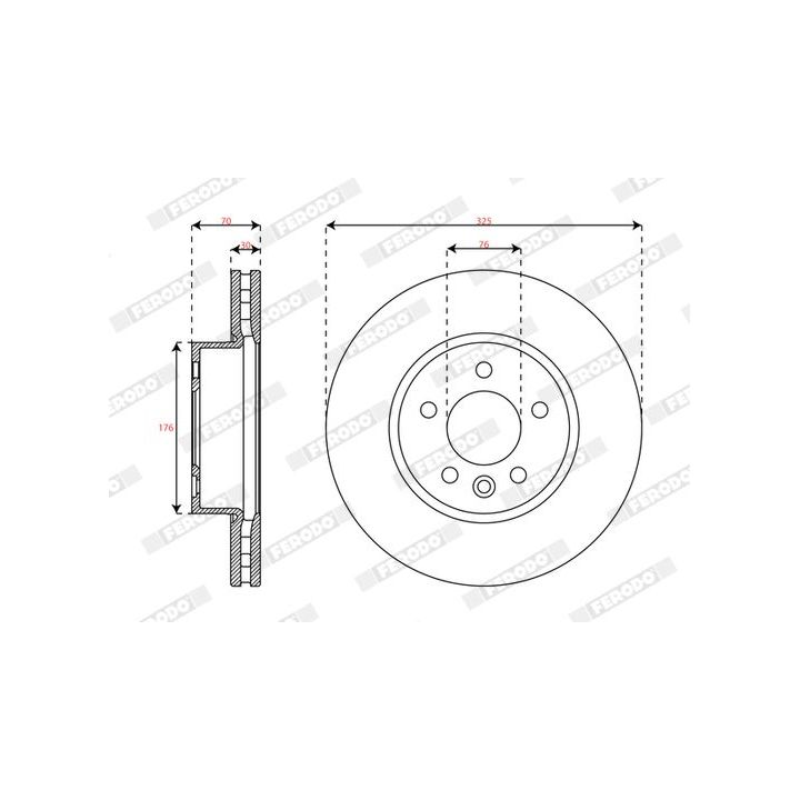 Stabdžių diskas FERODO DDF3104C-1
