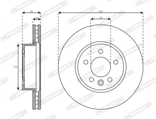 Stabdžių diskas FERODO DDF3104C-1