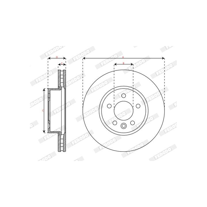 Stabdžių diskas FERODO DDF3104C-1