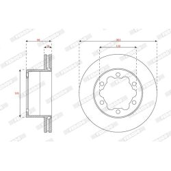 Stabdžių diskas FERODO DDF3105C-1