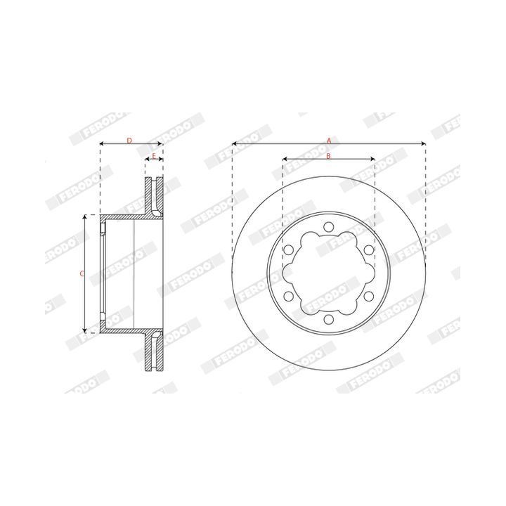 Stabdžių diskas FERODO DDF3105C-1