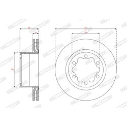 Stabdžių diskas FERODO DDF3106C-1