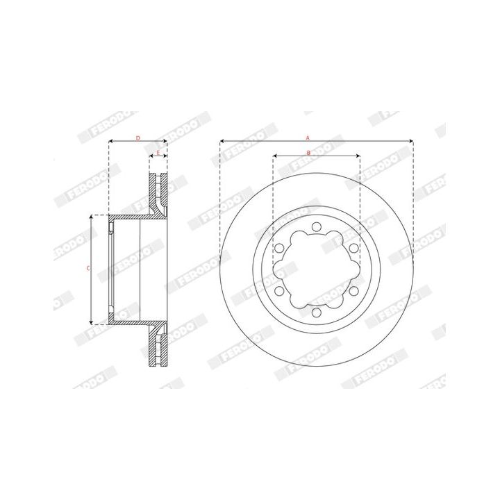 Stabdžių diskas FERODO DDF3106C-1
