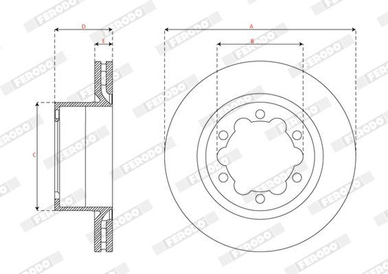 Stabdžių diskas FERODO DDF3106C-1