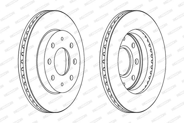 Stabdžių diskas FERODO DDF741C
