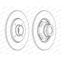 Stabdžių diskas FERODO DDF752C