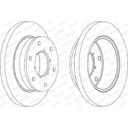 Stabdžių diskas FERODO FCR343A