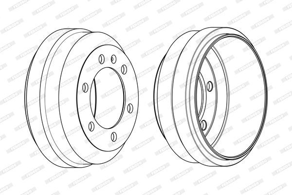 Stabdžių būgnas FERODO FDR329009