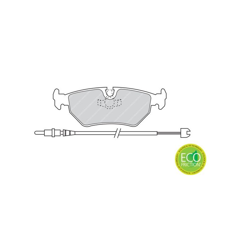 Stabdžių trinkelių rinkinys, diskinis stabdys FERODO FDB1003