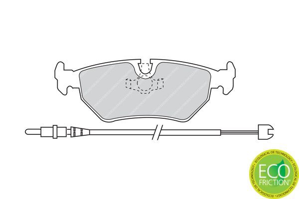 Stabdžių trinkelių rinkinys, diskinis stabdys FERODO FDB1003