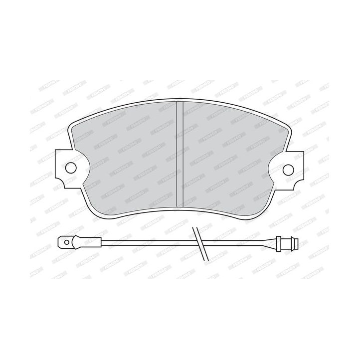 Stabdžių trinkelių rinkinys, diskinis stabdys FERODO FDB101