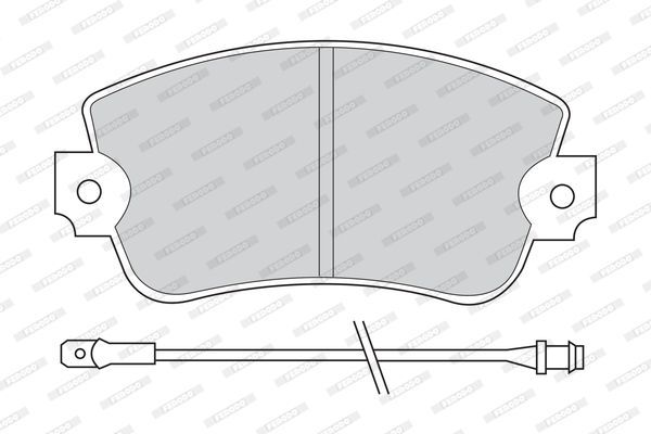 Stabdžių trinkelių rinkinys, diskinis stabdys FERODO FDB101
