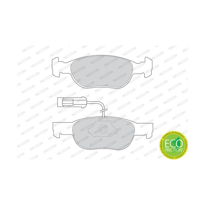 Stabdžių trinkelių rinkinys, diskinis stabdys FERODO FDB1040