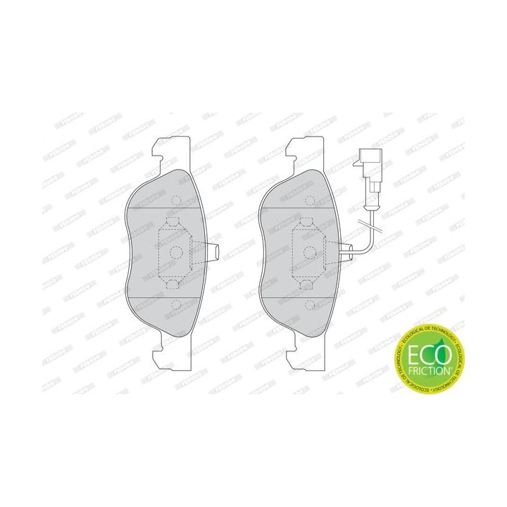 Stabdžių trinkelių rinkinys, diskinis stabdys FERODO FDB1056